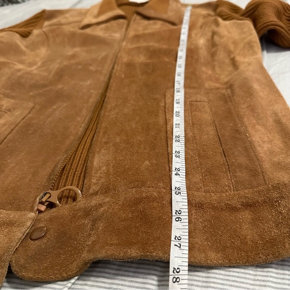 Vintage 1970s suede leather zip up sweater jacket - Picture 6 of 8